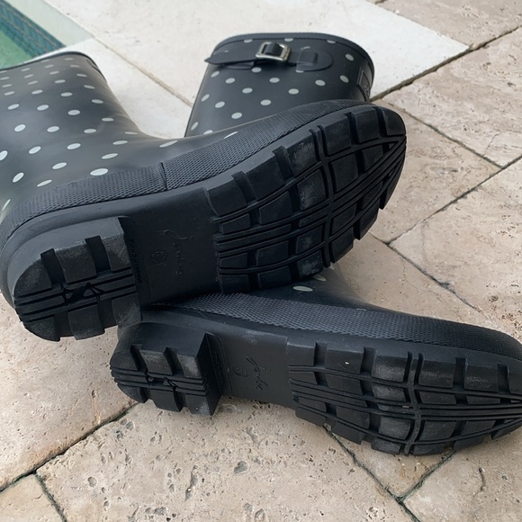 Joules tall polka dot Rain boots - New - Picture 5 of 7